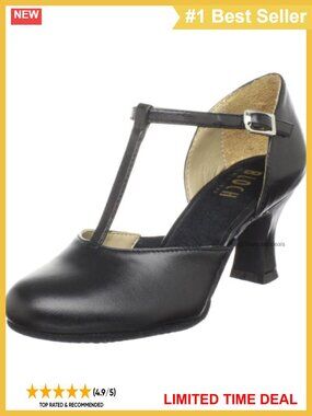 Leather Split Flex T-Strap Character Dance Shoes 2.5" Heel